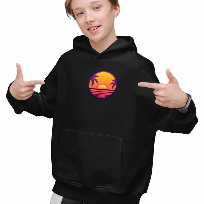 Fashion, accesorii si bijuterii - Copii - Imbracaminte copii - Pulovere si hanorace copii - Hanorac Copii Baieti Kygo Tropical House, negru, marime XS Copii - Infinity.ro