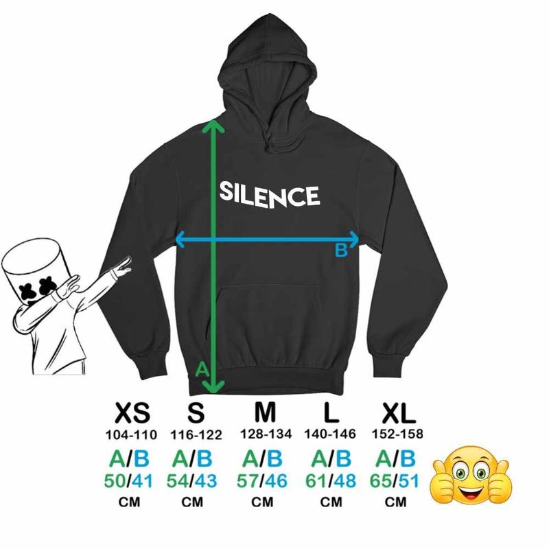Fashion, accesorii si bijuterii - Copii - Imbracaminte copii - Pulovere si hanorace copii - Hanorac Copii Fete Marshmello Silence, negru, marime XS Copii - Infinity.ro