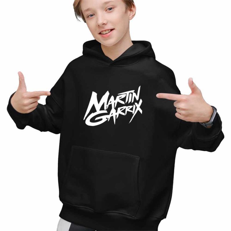 Fashion, accesorii si bijuterii - Copii - Imbracaminte copii - Pulovere si hanorace copii - Hanorac Copii Baieti Martin Garrix Signature, negru, marime XS Copii - Infinity.ro