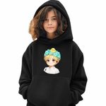 Fashion, accesorii si bijuterii - Copii - Imbracaminte copii - Pulovere si hanorace copii - Hanorac Copii Fete Taemin Chibi Shinee Kpop, negru, marime XS Copii - Infinity.ro