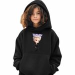 Fashion, accesorii si bijuterii - Copii - Imbracaminte copii - Pulovere si hanorace copii - Hanorac Copii Fete Taemin Korea Saja Boys, negru, marime XS Copii - Infinity.ro
