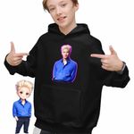 Fashion, accesorii si bijuterii - Copii - Imbracaminte copii - Pulovere si hanorace copii - Hanorac Copii Baieti Taemin Move Korea Huntrix, negru, marime XS Copii - Infinity.ro