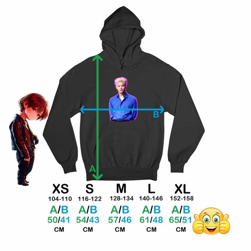 Fashion, accesorii si bijuterii - Copii - Imbracaminte copii - Pulovere si hanorace copii - Hanorac Copii Baieti Taemin Move Korea Huntrix, negru, marime XS Copii - Infinity.ro