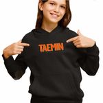 Fashion, accesorii si bijuterii - Copii - Imbracaminte copii - Pulovere si hanorace copii - Hanorac Copii Fete Taemin Trend Kpop, negru, marime XS Copii - Infinity.ro
