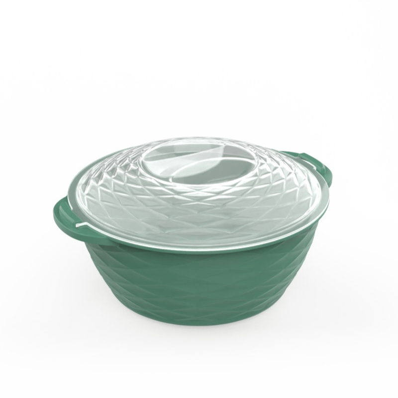 Casa si Gradina - Bucatarie si vesela - Vesela si tacamuri - Farfurii si boluri - Set boluri rotunde verzi cu capace transparente PP BPA Free 3 piese capacitate 2200ml 1200ml 650ml - Infinity.ro