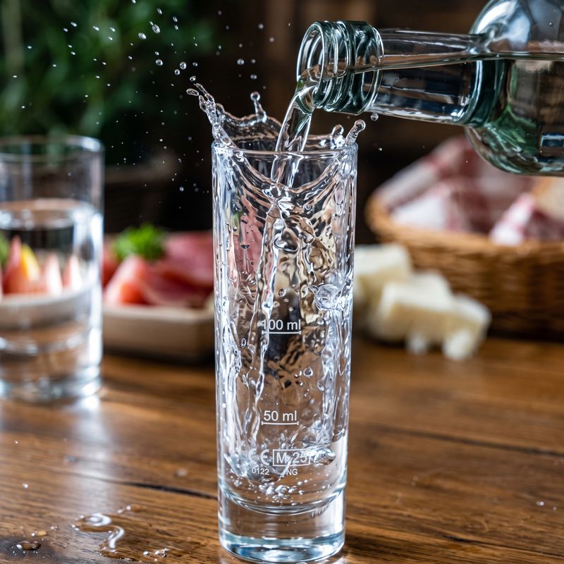 Casa si Gradina - Bucatarie si vesela - Ustensile bucatarie - Ustensile de masurat de bucatarie - Pahar gradat transparent din sticla 50 ml si 100 ml ideal pentru dozare lichide si shoturi - Infinity.ro