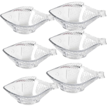 Casa si Gradina - Bucatarie si vesela - Vesela si tacamuri - Farfurii si boluri - Set 6 boluri din sticla transparenta in forma de peste 140 ml pentru deserturi si sosuri - Infinity.ro
