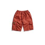 Fashion, accesorii si bijuterii - Barbati - Imbracaminte - Pantaloni barbati - Pantaloni Scurti tip Trei Sferturi pentru Barbati, Croiala Solida si Material Rezistent, Portocaliu, L, PriStyle® - Infinity.ro