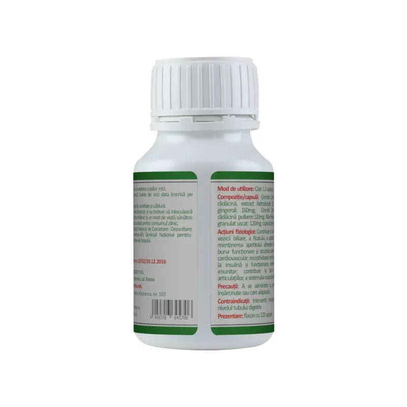 Ingrijire personala si Cosmetice - Sanatate si wellness - Suplimente alimentare - Alte suplimente alimentare - Ghimbir Detox 120 capsule - Infinity.ro