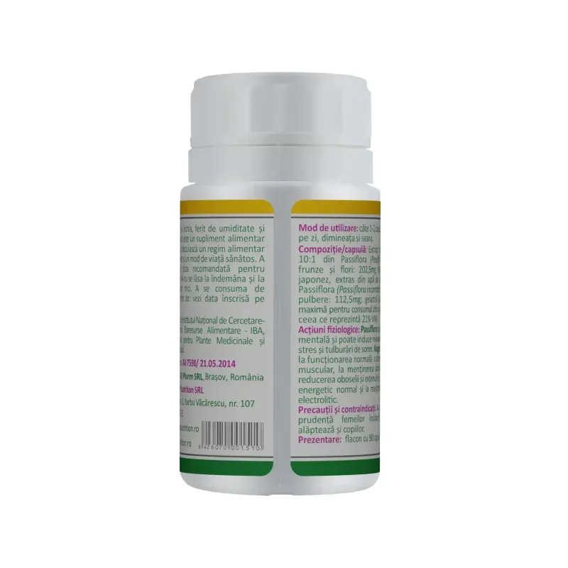 Ingrijire personala si Cosmetice - Sanatate si wellness - Suplimente alimentare - Alte suplimente alimentare - Passiflora cu Magneziu 90 capsule - Infinity.ro