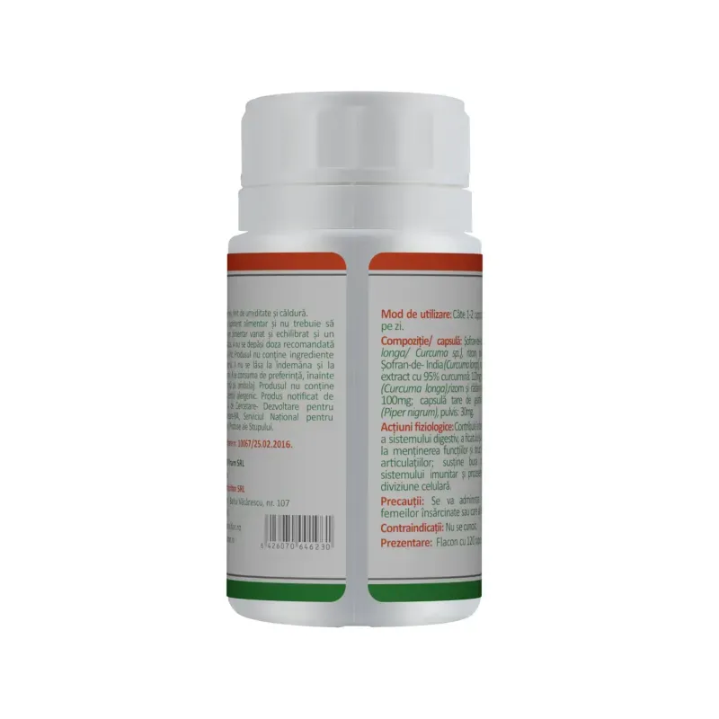 Ingrijire personala si Cosmetice - Sanatate si wellness - Suplimente alimentare - Alte suplimente alimentare - Turmeric Extract Forte 60 capsule - Infinity.ro