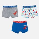 Fashion, accesorii si bijuterii - Copii - Lenjerie si pijamale copii - Lenjerie intima copii - Set Boxeri Dinozauri pentru Copii - 3 perechi, Bumbac Elastic - Infinity.ro