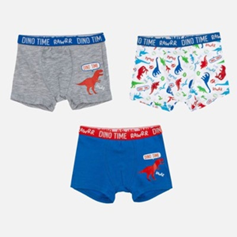 Fashion, accesorii si bijuterii - Copii - Lenjerie si pijamale copii - Lenjerie intima copii - Set Boxeri Dinozauri pentru Copii - 3 perechi, Bumbac Elastic - Infinity.ro
