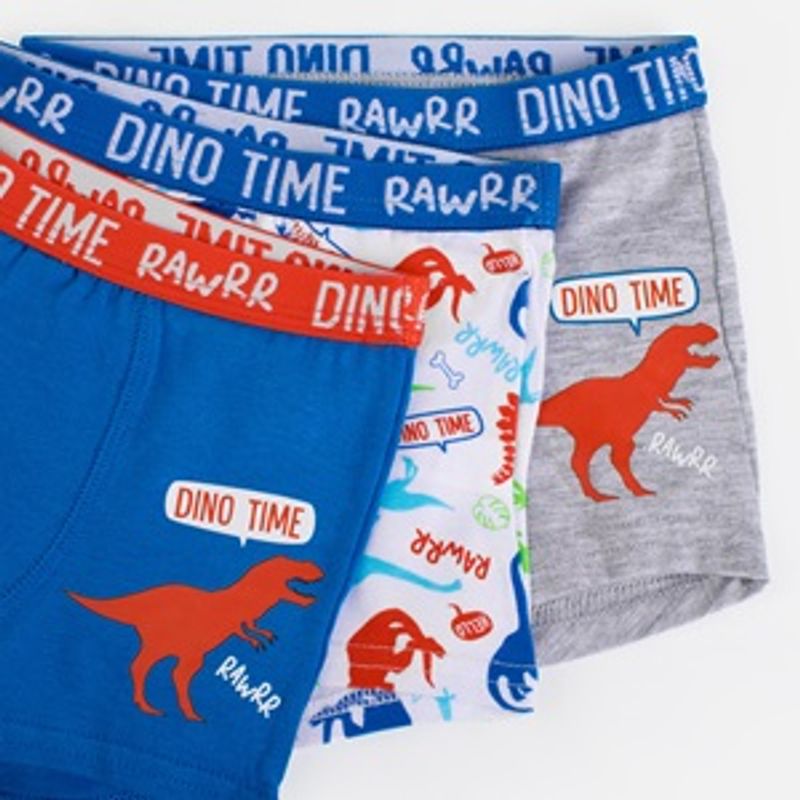 Fashion, accesorii si bijuterii - Copii - Lenjerie si pijamale copii - Lenjerie intima copii - Set Boxeri Dinozauri pentru Copii - 3 perechi, Bumbac Elastic - Infinity.ro