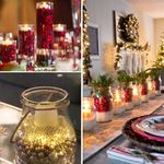 Casa si Gradina - Decoratiuni - Decoratiuni de sezon - Bile Decorative de Craciun Rosii Bej Sampanie cu Glitter 1cm - 20g - Infinity.ro