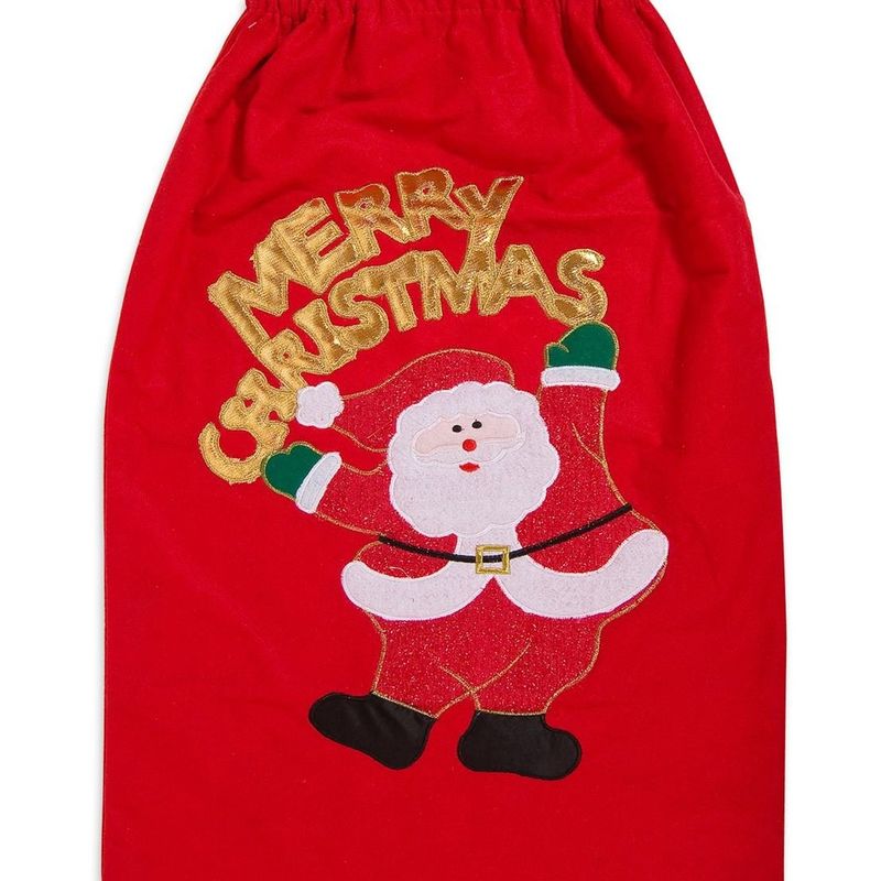 Market - Cadouri - Pungi cadou si accesorii - Sac cadou Craciun, Mos Craciun, Rosu, 55x77cm - Infinity.ro