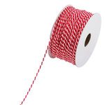 Market - Cadouri - Pungi cadou si accesorii - Siret decorativ pentru brad de Craciun, Alb si Rosu, 20 cm - Infinity.ro
