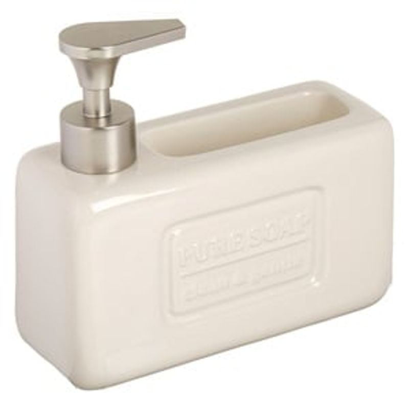 Casa si Gradina - Bucatarie si vesela - Organizare si depozitare bucatarie - Dispensere detergent - Dispenser pentru Detergent de Vase cu Suport pentru Burete Crem - Infinity.ro