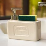 Casa si Gradina - Bucatarie si vesela - Organizare si depozitare bucatarie - Dispensere detergent - Dispenser pentru Detergent de Vase cu Suport pentru Burete Crem - Infinity.ro