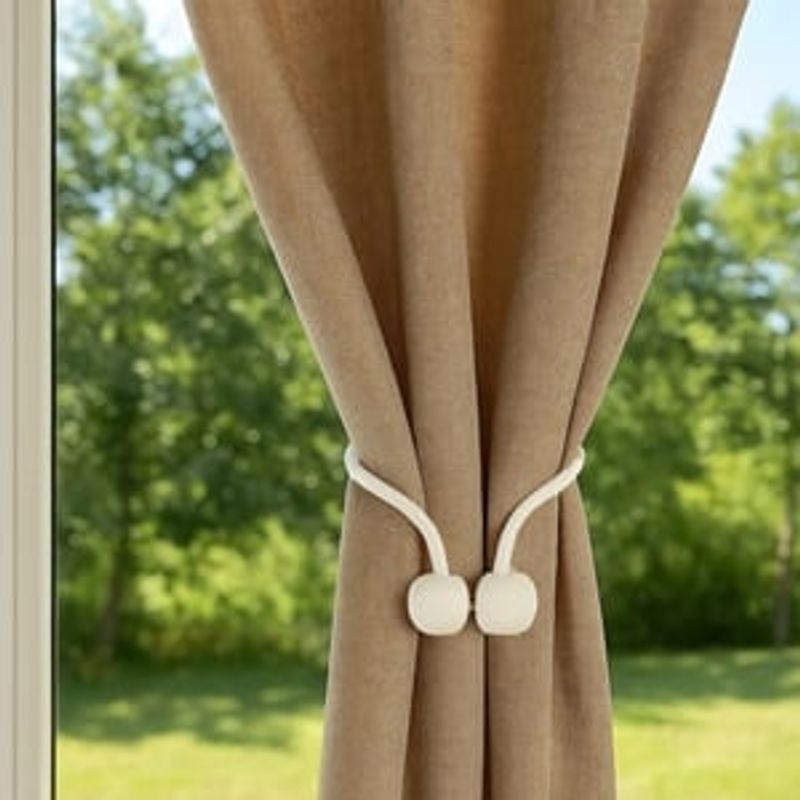 Casa si Gradina - Textile si covoare - Perdele si draperii - Accesorii perdele si draperii - Magnet pentru Perdea cu Bile, Ecru - Infinity.ro