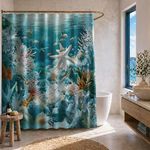 Casa si Gradina - Textile si covoare - Perdele si draperii - Perdele - Perdea de dus din PEVA cu model marin, 180x180 cm, include 12 inele - Infinity.ro