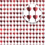 Casa si Gradina - Textile si covoare - Perdele si draperii - Perdele - Perdea decorativa cu inimioare din folie, Bordo, 100x200cm - Infinity.ro