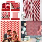 Casa si Gradina - Textile si covoare - Perdele si draperii - Perdele - Perdea decorativa cu inimioare din folie, Bordo, 100x200cm - Infinity.ro