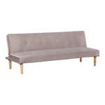 Casa si Gradina - Mobilier - Canapele si coltare - Canapele - Canapea extensibila, stofa maro-gri Taupe Velvet/stejar, ALIDA - Infinity.ro