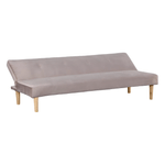 Casa si Gradina - Mobilier - Canapele si coltare - Canapele - Canapea extensibila, stofa maro-gri Taupe Velvet/stejar, ALIDA - Infinity.ro