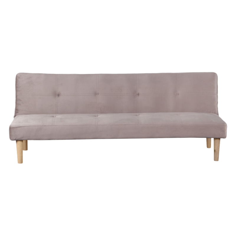 Casa si Gradina - Mobilier - Canapele si coltare - Canapele - Canapea extensibila, stofa maro-gri Taupe Velvet/stejar, ALIDA - Infinity.ro