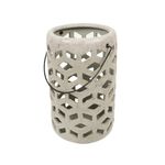 Casa si Gradina - Decoratiuni - Aromaterapie si lumanari - Suporturi lumanari - Felinar ceramic bej, 30cm - Infinity.ro