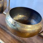 Casa si Gradina - Decoratiuni - Aromaterapie si lumanari - Suporturi lumanari - Suport metalic pentru 3 lumanari, bronz, 38cm - Infinity.ro