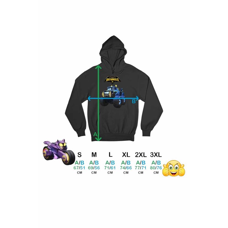 Fashion, accesorii si bijuterii - Barbati - Imbracaminte - Hanorace barbati - Hanorac Barbati Batwheels Buff Battruck Batroti Batman Desene, negru, marime 3XL - Infinity.ro