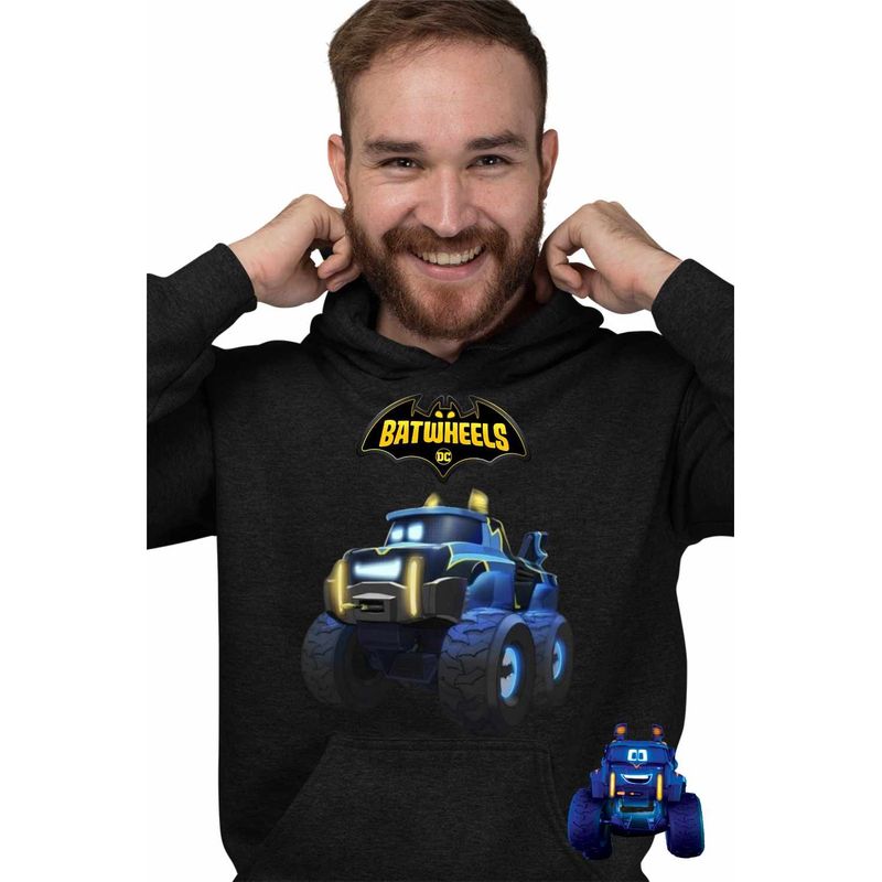 Fashion, accesorii si bijuterii - Barbati - Imbracaminte - Hanorace barbati - Hanorac Barbati Batwheels Buff Battruck Batroti Batman Desene, negru, marime 3XL - Infinity.ro