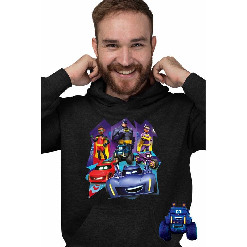 Fashion, accesorii si bijuterii - Barbati - Imbracaminte - Hanorace barbati - Hanorac Barbati Batwheels Batman Robin Batgirl Batroti Legende, negru, marime S - Infinity.ro