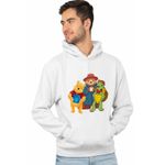 Fashion, accesorii si bijuterii - Barbati - Imbracaminte - Hanorace barbati - Hanorac Barbati Paddington Winnie the Pooh Franklin Testoasa, alb, marime L - Infinity.ro