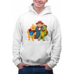 Fashion, accesorii si bijuterii - Barbati - Imbracaminte - Hanorace barbati - Hanorac Barbati Paddington Winnie the Pooh Franklin Testoasa, alb, marime L - Infinity.ro