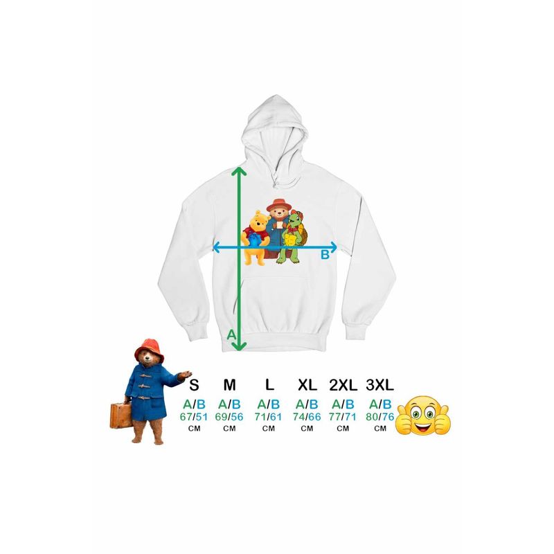 Fashion, accesorii si bijuterii - Barbati - Imbracaminte - Hanorace barbati - Hanorac Barbati Paddington Winnie the Pooh Franklin Testoasa, alb, marime L - Infinity.ro