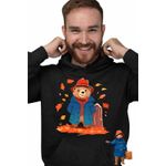 Fashion, accesorii si bijuterii - Barbati - Imbracaminte - Hanorace barbati - Hanorac Barbati Paddinton Toamna Frunze, negru, marime M - Infinity.ro