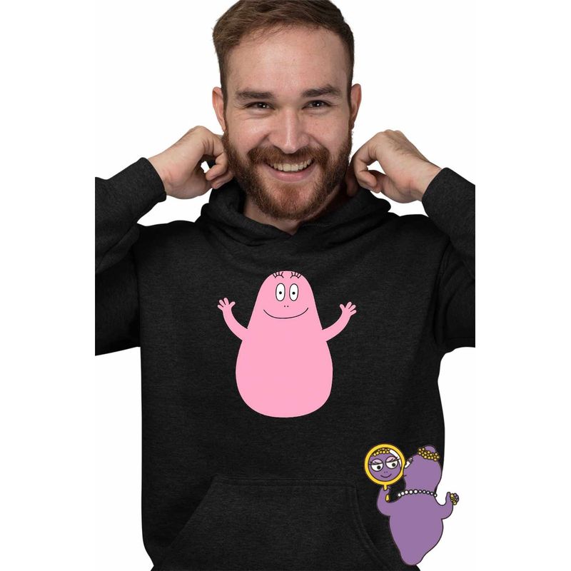 Fashion, accesorii si bijuterii - Barbati - Imbracaminte - Hanorace barbati - Hanorac Barbati Barbapapa Desene Animate, negru, marime XL - Infinity.ro