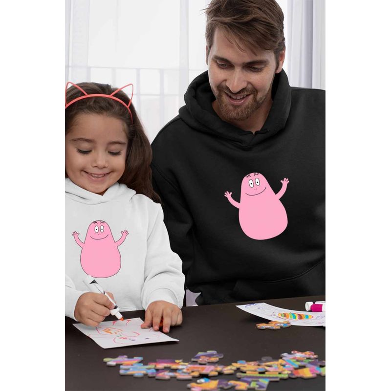 Fashion, accesorii si bijuterii - Barbati - Imbracaminte - Hanorace barbati - Hanorac Barbati Barbapapa Desene Animate, negru, marime XL - Infinity.ro