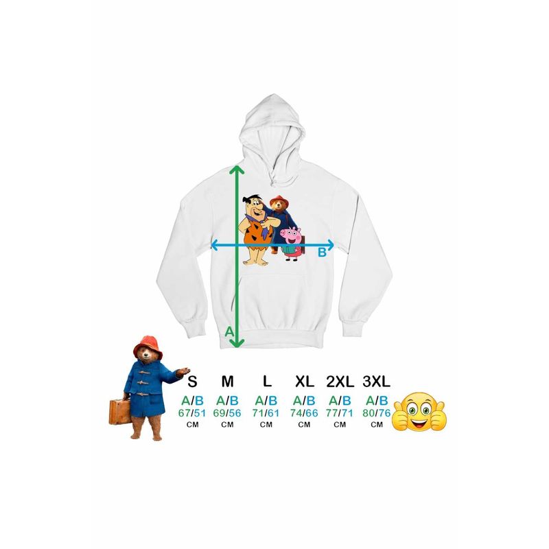 Fashion, accesorii si bijuterii - Barbati - Imbracaminte - Hanorace barbati - Hanorac Barbati Paddington Flintstone Peppa Pig Purcelus, alb, marime XL - Infinity.ro