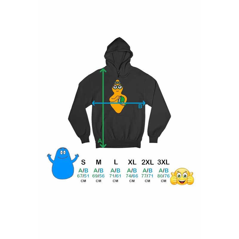 Fashion, accesorii si bijuterii - Barbati - Imbracaminte - Hanorace barbati - Hanorac Barbati Barbalib Barbapapa Nerd Barbaletta, negru, marime 2XL - Infinity.ro