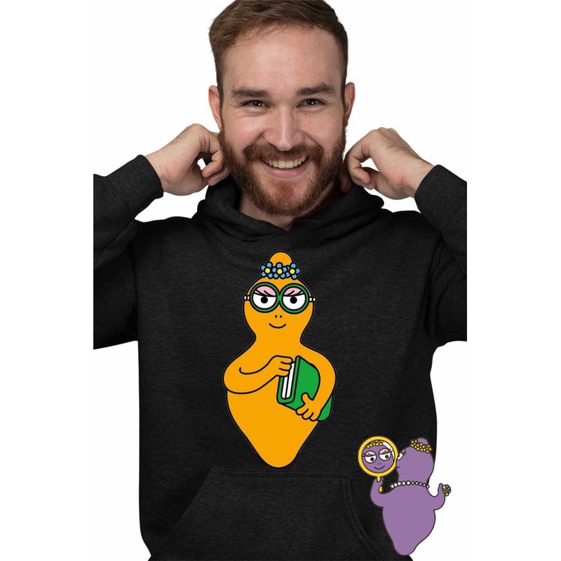 Fashion, accesorii si bijuterii - Barbati - Imbracaminte - Hanorace barbati - Hanorac Barbati Barbalib Barbapapa Nerd Barbaletta, negru, marime 2XL - Infinity.ro