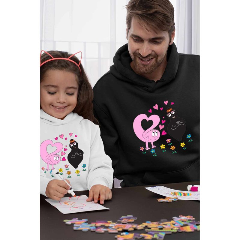 Fashion, accesorii si bijuterii - Barbati - Imbracaminte - Hanorace barbati - Hanorac Barbati Barbapapa Barbamama Love, negru, marime 3XL - Infinity.ro