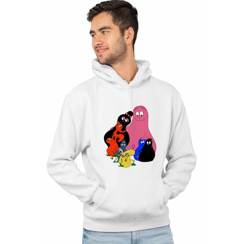 Fashion, accesorii si bijuterii - Barbati - Imbracaminte - Hanorace barbati - Hanorac Barbati Barbapapa Familie Aventuri, alb, marime L - Infinity.ro
