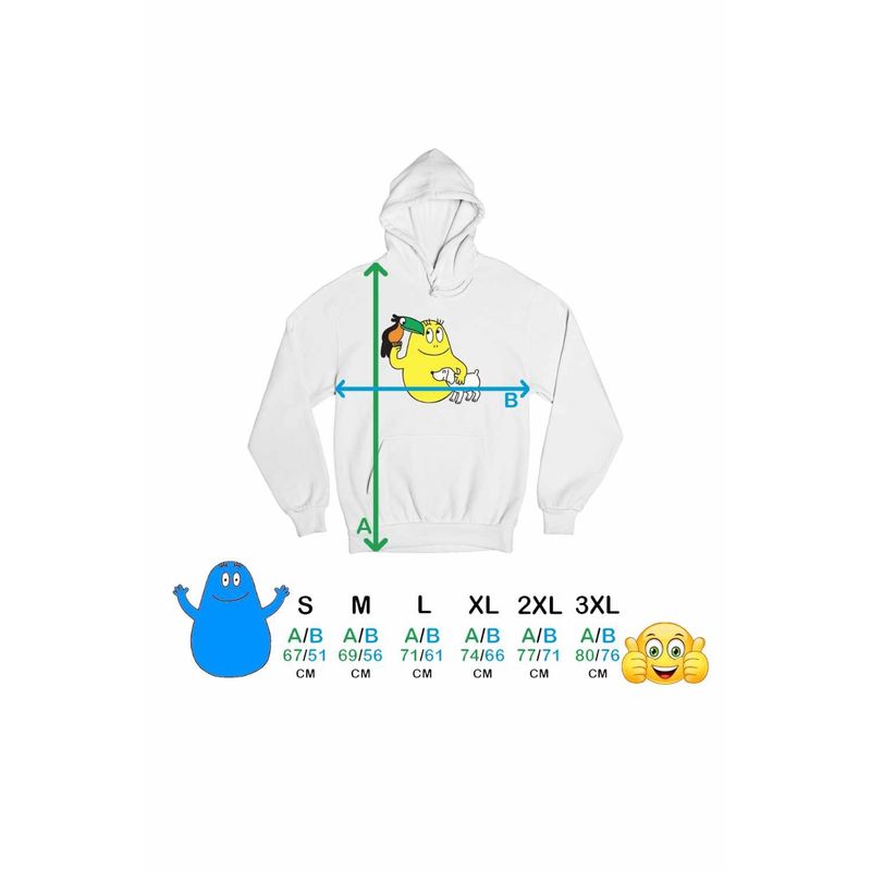 Fashion, accesorii si bijuterii - Barbati - Imbracaminte - Hanorace barbati - Hanorac Barbati Barbazoo Barbapapa Barbabee, alb, marime XL - Infinity.ro
