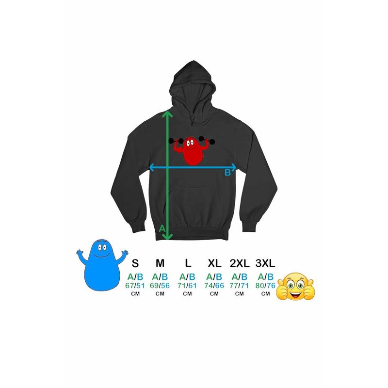 Fashion, accesorii si bijuterii - Barbati - Imbracaminte - Hanorace barbati - Hanorac Barbati Barbapapa Barbaforte Barbabravo, negru, marime 3XL - Infinity.ro