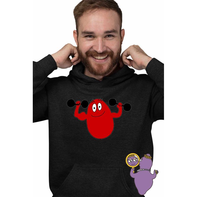 Fashion, accesorii si bijuterii - Barbati - Imbracaminte - Hanorace barbati - Hanorac Barbati Barbapapa Barbaforte Barbabravo, negru, marime 3XL - Infinity.ro
