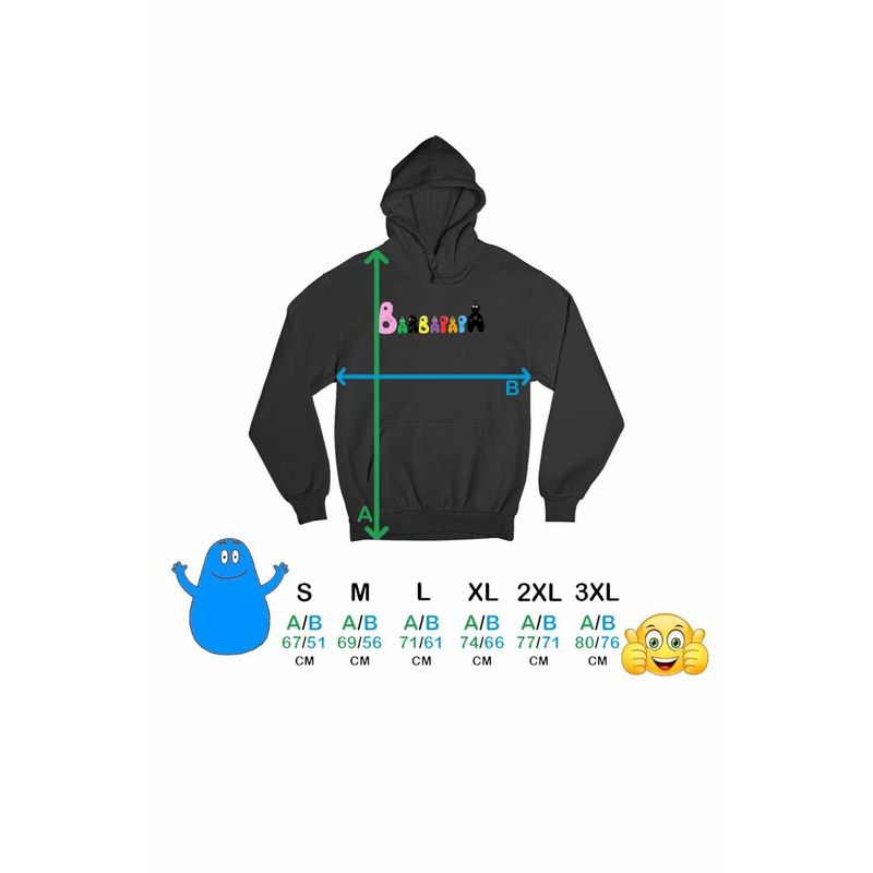 Fashion, accesorii si bijuterii - Barbati - Imbracaminte - Hanorace barbati - Hanorac Barbati Barbapapa Logo Inspiratie, negru, marime XL - Infinity.ro